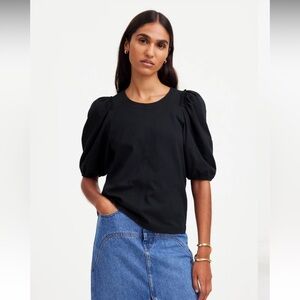 NWT MADEWELL Puff Sleeve Cotton Tee XS